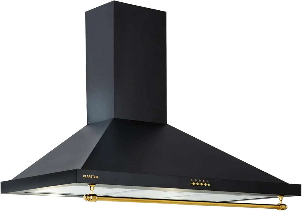Klarstein Okap kuchenny 90cm, Okap wyciągowy z diodami RGB LED, Wydajny cichy Przepływ 591,5 m³/h, ścienny z aluminiowym filtrem i 3 stopniami mocy, 90 cm