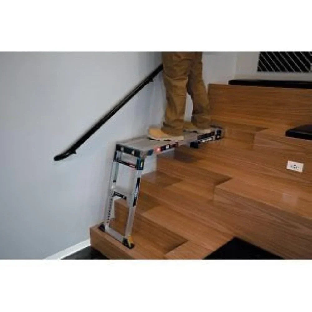Plataforma de trabajo ajustable Work & Access 79023 de aluminio, altura ajustable, plataforma antideslizante