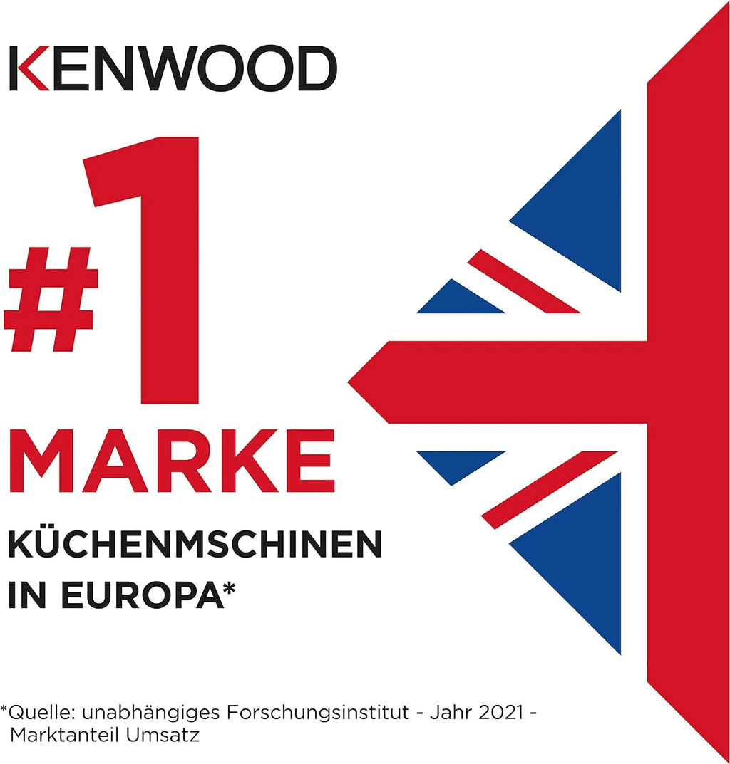 Kenwood KMX750BK Robot Kuchenny, 1000 W, 5 L, Czarny/Srebrny