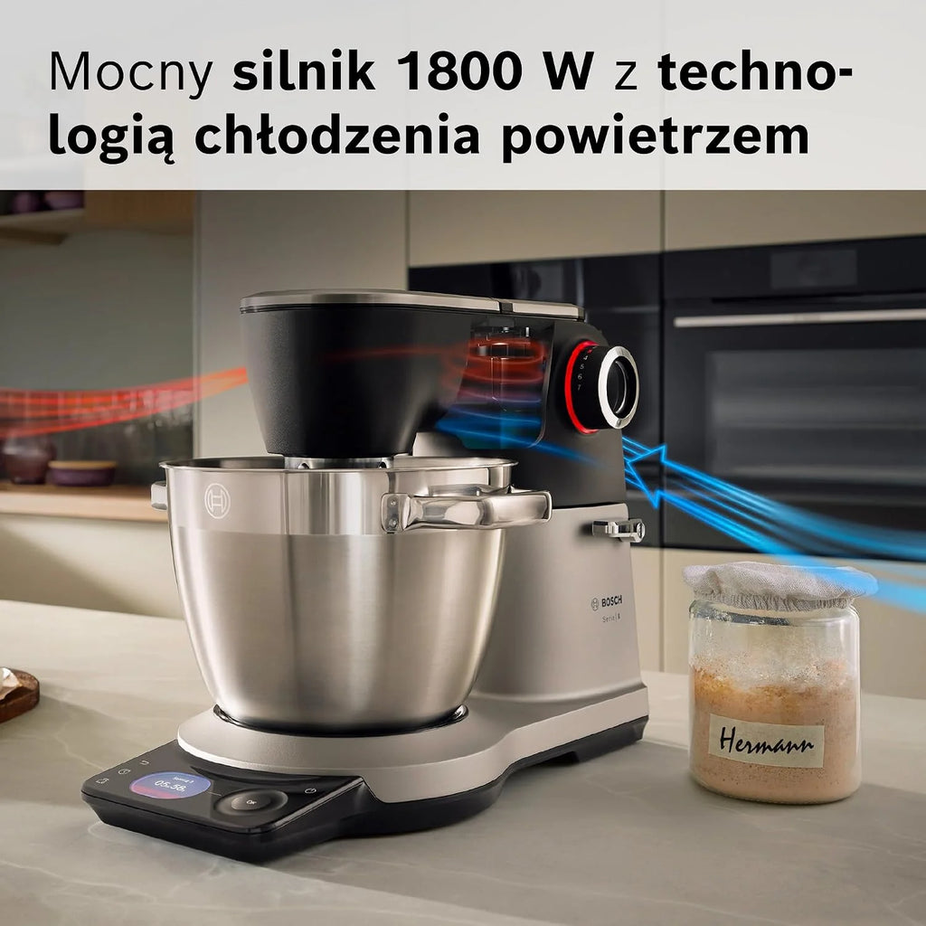 Bosch Serie 8 Robot kuchenny 1800 W, MUMS8ZS00, czarno-srebrny