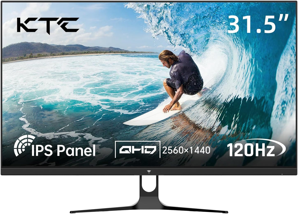 Monitor PC KTC 32 pulgadas QHD | 2K@120Hz (OC) | Blanco | Panel IPS | ΔE＜2, 99% sRGB, 85% DCI-P3 | VESA 100×100 | Luz azul reducida | HDR10 | HDMI, DP | Monitor para oficina, diseño, estudio y ocio