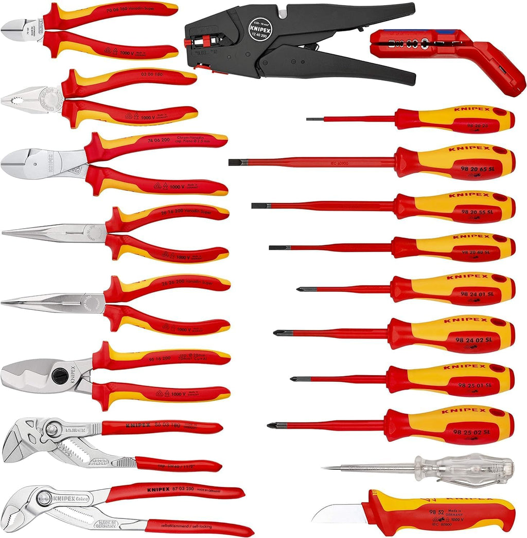 Maletín de herramientas KNIPEX "Vision24" eléctrico, 20 piezas, 21 opciones de inserción, 24 l de volumen, 480 x 380 x 180 mm, juego de herramientas, caja de herramientas, 00 21 20