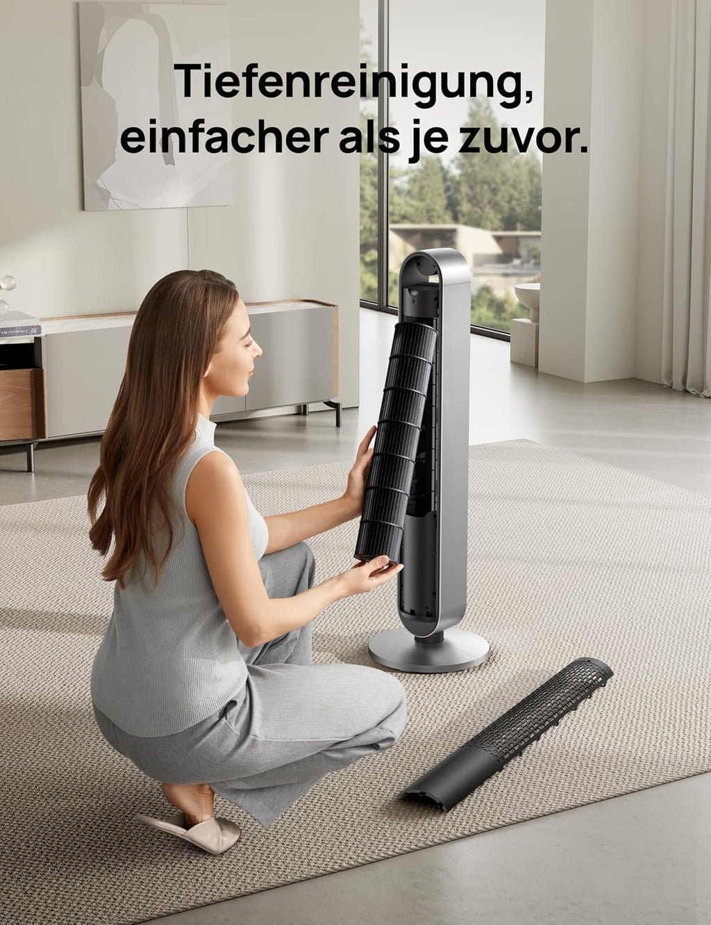 Ventilador de torre inteligente DREO muy silencioso, ventilador oscilante de 120° con refrigeración, ventilador de pie de 25 dB con control remoto para dormitorio, 12 velocidades, 4 modos, temporizador de 12 horas, Pilot Max S