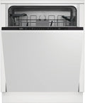 Beko BDIN16430 b300 zmywarka do zabudowy 60 cm w pełni zintegrowana, na 14 nakryć wymiarowych, 3 poziomy zmywania, 5 temperatur, 6 programów, połowa obciążenia, automatyczne otwieranie drzwi,