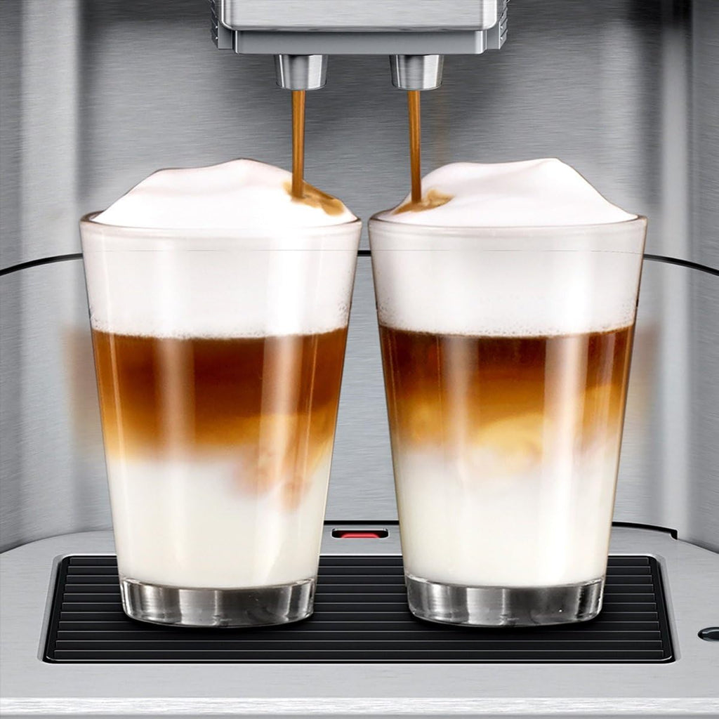 Cafetera superautomática SIEMENS EQ6 plus s700 TE657503DE, para una gran variedad de especialidades de café, boquilla para espuma de leche, molinillo de cerámica, función de doble taza, antical, limpieza automática por vapor, 1500 W, acero inoxidable