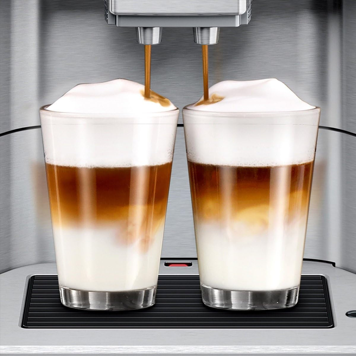 Cafetera superautomática SIEMENS EQ6 plus s700 TE657503DE, para una gran variedad de especialidades de café, boquilla para espuma de leche, molinillo de cerámica, función de doble taza, antical, limpieza automática por vapor, 1500 W, acero inoxidable