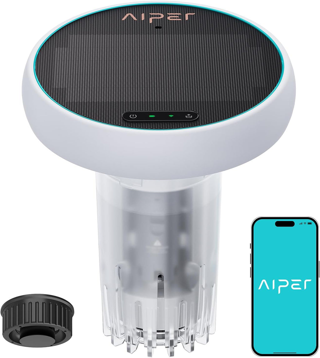 AIPER HydroComm Pro Medidor Digital de Agua para Piscinas – Monitor Inteligente para Piscinas con App y Conexión en Tiempo Real a Limpiafondos, Análisis de Agua 5 en 1 (pH, ORP, EC, TDS, Temperatura)