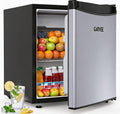 Mininevera Garvee Leiser 45L – frontal de acero inoxidable, 5 niveles de temperatura (0–18 °C), cajón para verduras, patas ajustables, compacta y eficiente energéticamente – para habitaciones y oficina – Estándar europeo