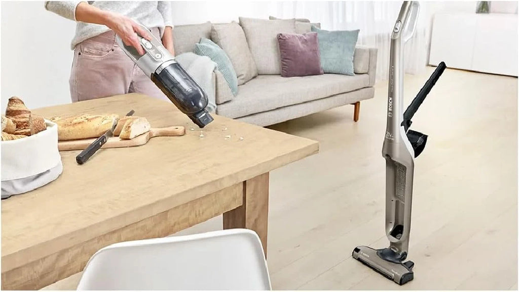 Bosch - Seria 4, bezprzewodowy odkurzacz pionowy Flexxo Gen 2, 28 W, 0,4 litra, 82 dB, metaliczny brąz, BBH3ALL23