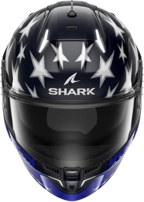 SHARK, Casco de moto integral SKWAL i3 US Flag x Troy Lee Designs Azul Rojo Blanco BRW