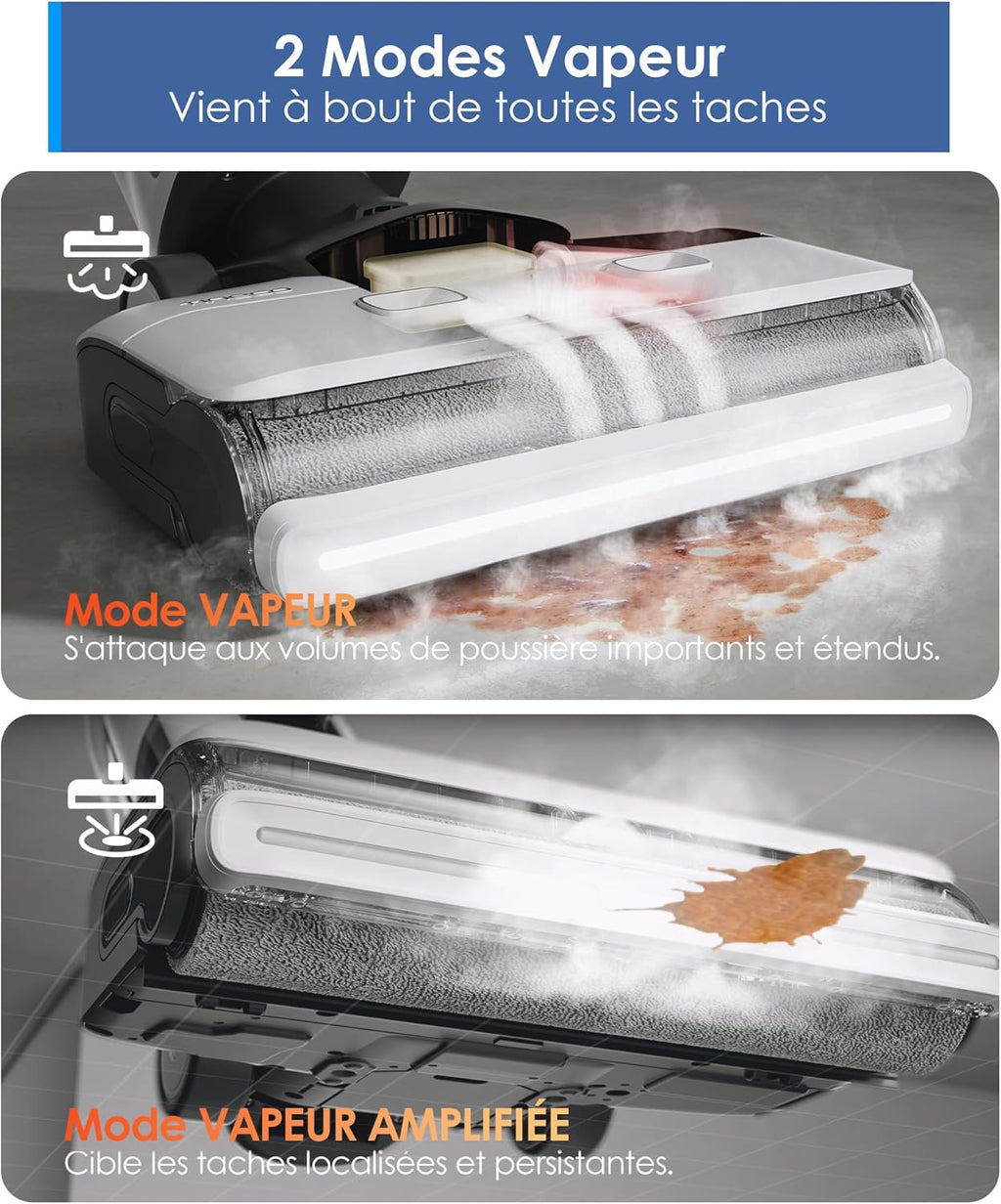 Limpiador de suelos inalámbrico a vapor Tineco Floor One S7 para suciedad pegajosa en suelos duros con pantalla, autolimpieza, limpieza de bordes y autopropulsión, perfecto para niños/mascotas