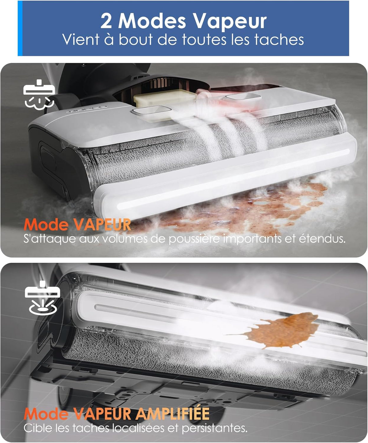 Limpiador de suelos inalámbrico a vapor Tineco Floor One S7 para suciedad pegajosa en suelos duros con pantalla, autolimpieza, limpieza de bordes y autopropulsión, perfecto para niños/mascotas