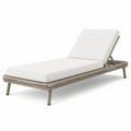 Tumbona de jardín ajustable de aluminio y ratán sintético en color beige