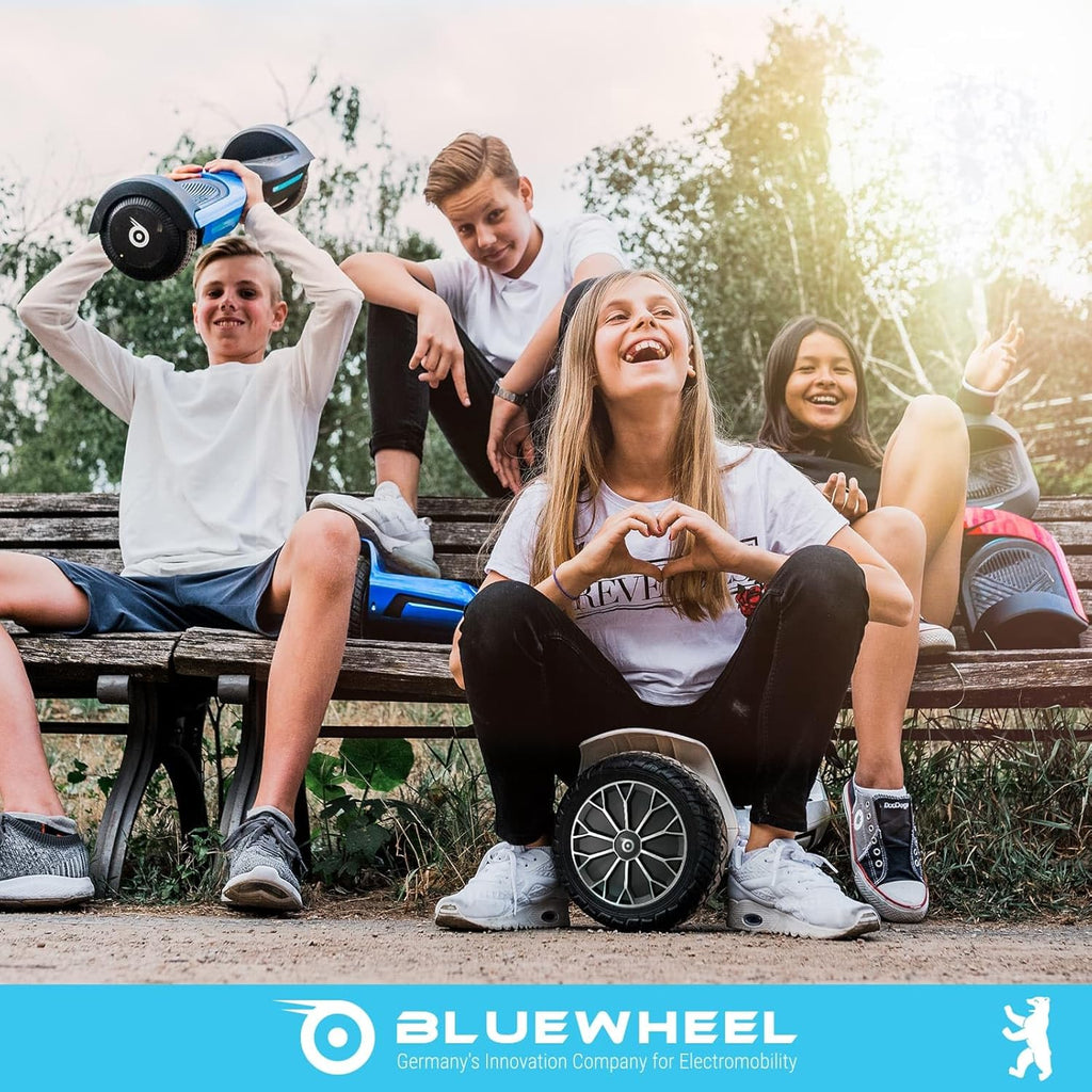 Hoverboard todoterreno premium de 8.5" Bluewheel HX510 SUV, marca de calidad alemana - Modo de seguridad para niños y aplicación - Bluetooth - Potente motor dual - Patinete eléctrico autoequilibrado