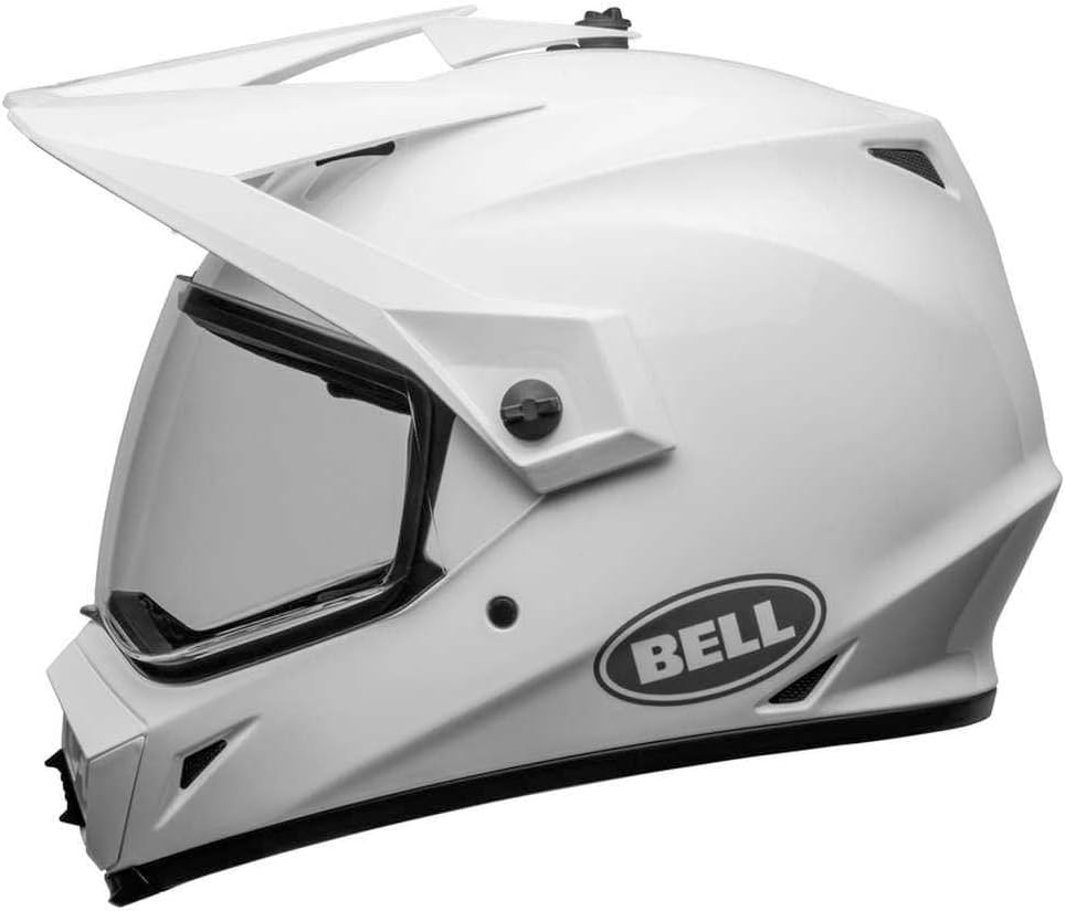 Casco de moto Bell MX-9 ADV MIPS sólido ECE de policarbonato, MIPS, visera ajustable, ventilación Velocity Flow, forro antimicrobiano lavable, rendimiento profesional, color: blanco, talla: 2X