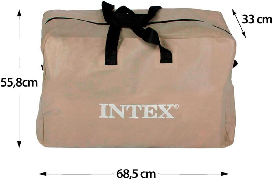 Set de bote inflable Intex Excursion 4 - 315 x 165 x 43 cm - 3 piezas - Gris / Azul