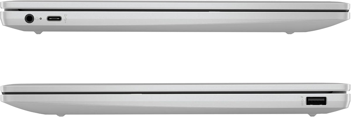 HP Chromebook 14a-nf0001sf Portátil 14" HD, PC Portátil (Intel Celeron N100, RAM 4 GB, Flash 128 GB, Intel Iris XE, Chrome OS), Ordenador Plateado, Teclado AZERTY