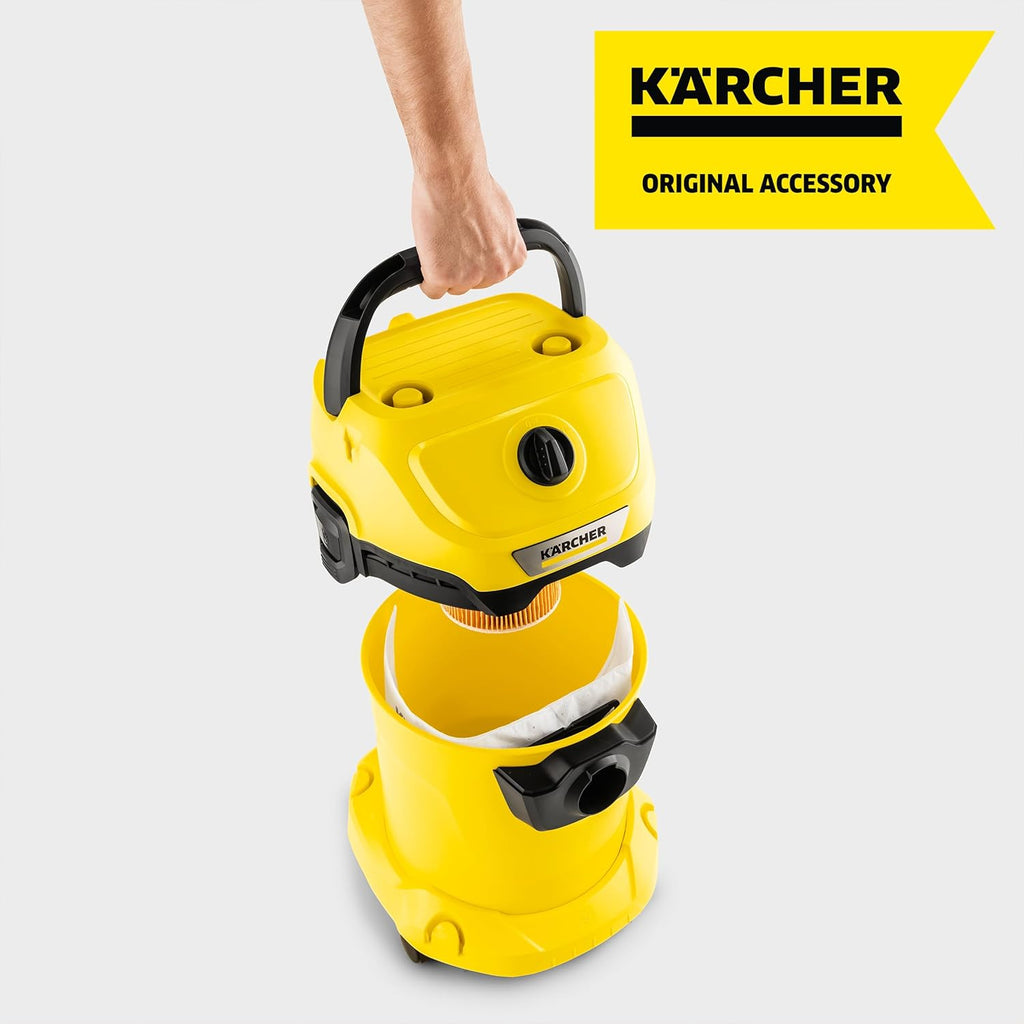 Kärcher Bolsa de filtro de fieltro nueva gama KWD1, KWD2, KWD3, WD2 Plus, WD3 (paquete de 4)