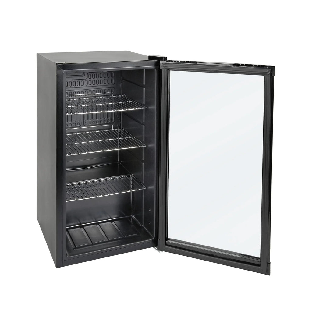 Mininevera METRO Professional GPC1088 88L 1,052 kWh/24h 3 estantes de acero inoxidable puerta de cristal reversible 39dB LED clase energética D