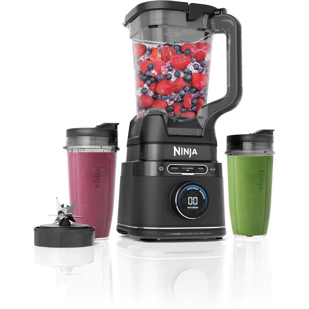 Sistema de licuadora y batidora 2 en 1 con detección automática, 1200 W, jarra de 1,9 l con 2 vasos para porciones individuales TB301EU, accesorios incluidos