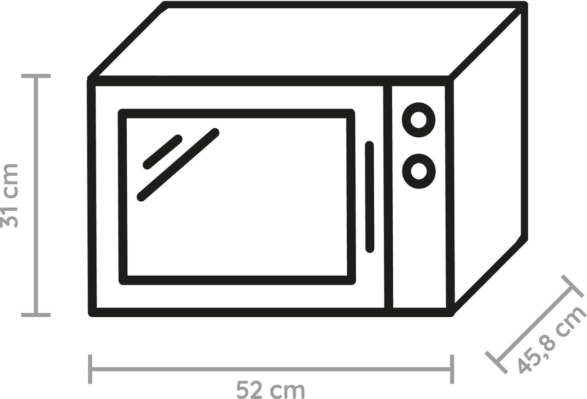 Bauknecht MW 49 SL Horno microondas independiente/ Microondas 800 vatios/ Grill de cuarzo 900 vatios/ Aire caliente 1700 vatios/ Función de cocción al vapor incl. recipiente de vapor