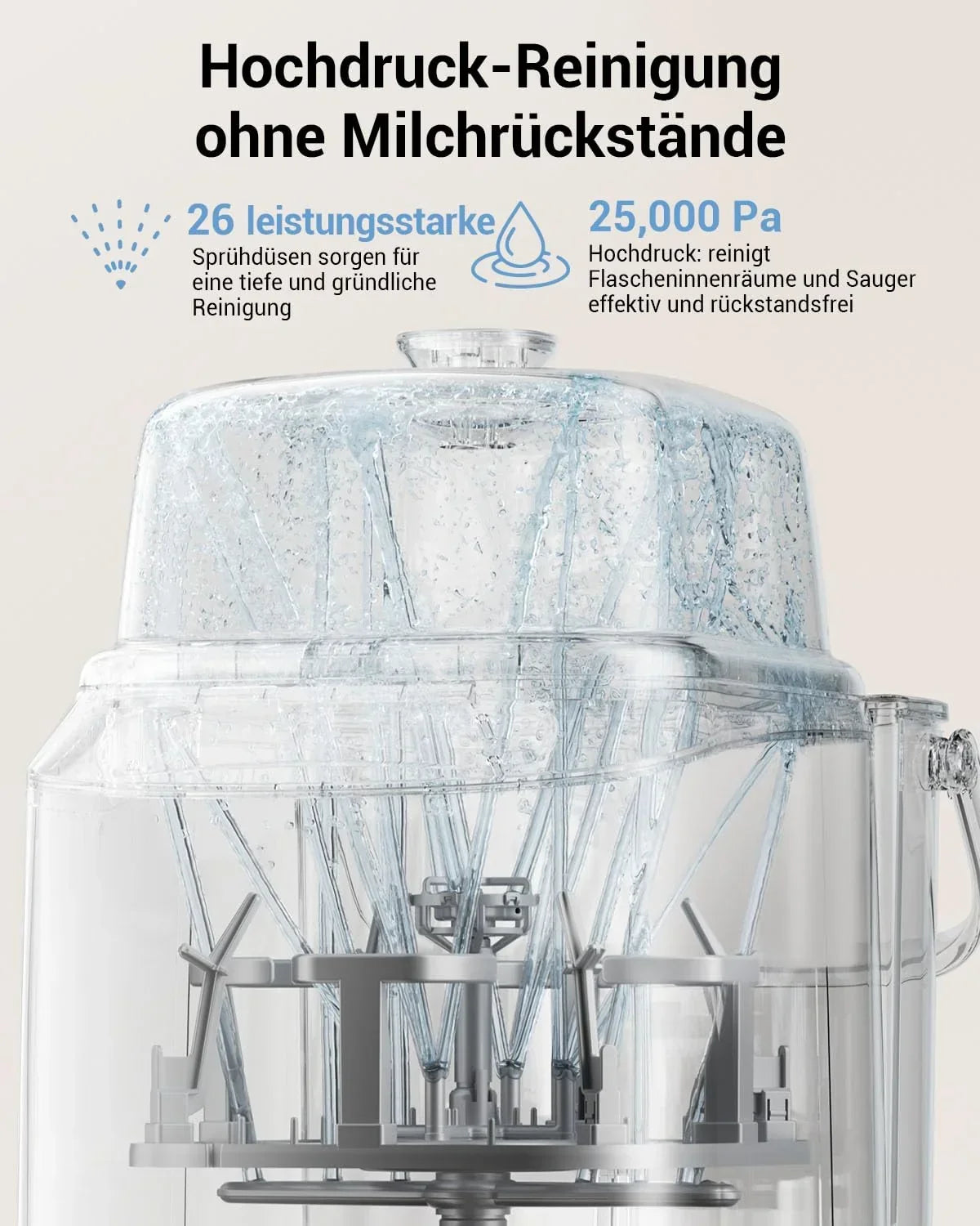 Bottle Washer Pro Limpiador, esterilizador y secador automático para biberones, 5 modos, 72 horas de almacenamiento, 90 pastillas de limpieza