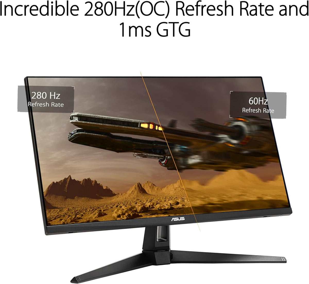 ASUS TUF Gaming VG279QM1A – Monitor gaming de 27" Full HD (1920x1080), 280Hz(OC), Fast IPS, ELMB Sync, 1ms (GTG), Freesync Premium, compatible con G-Sync, Variable Overdrive, 100% sRGB, HDR