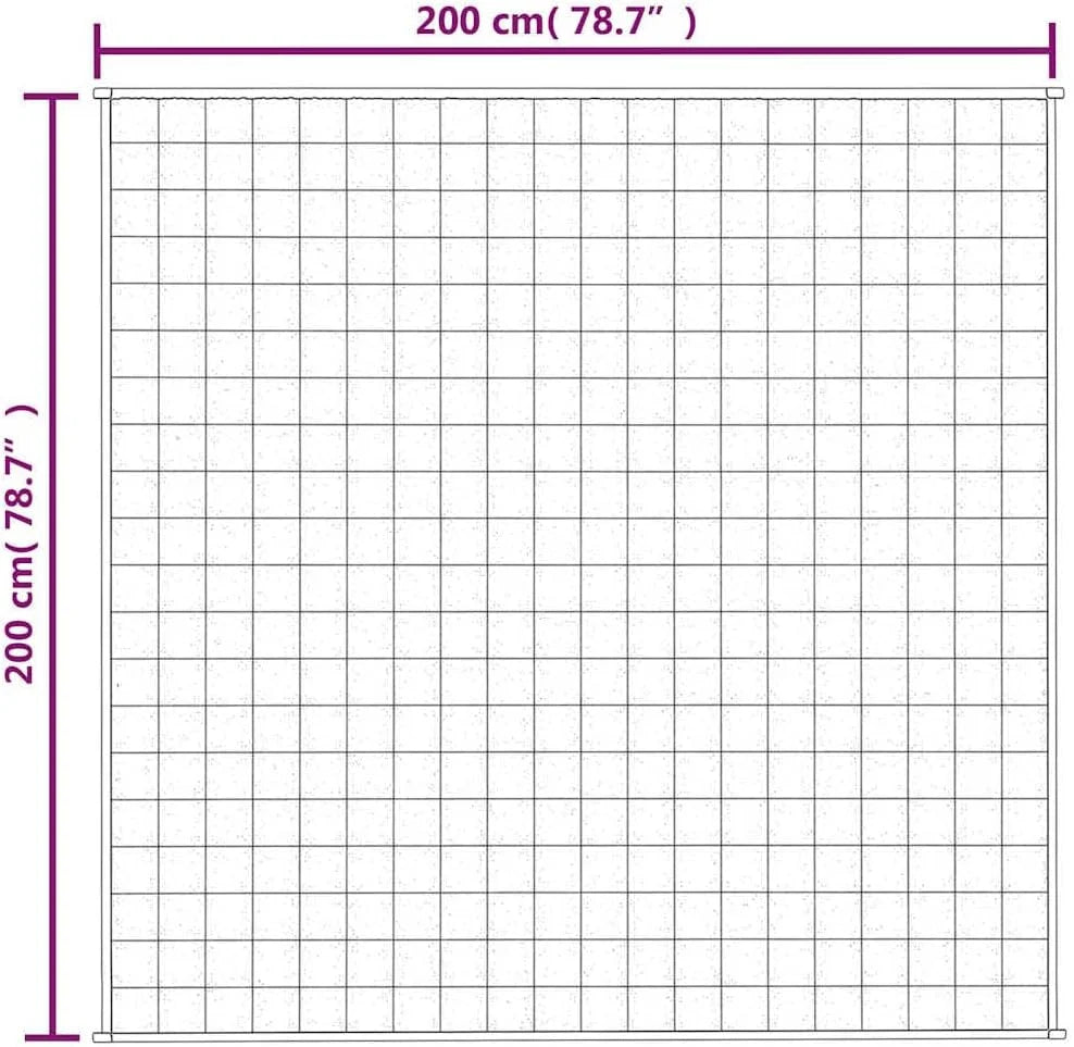 Koc obciążeniowy 200 x 200 cm 9 kg jasnokremowy