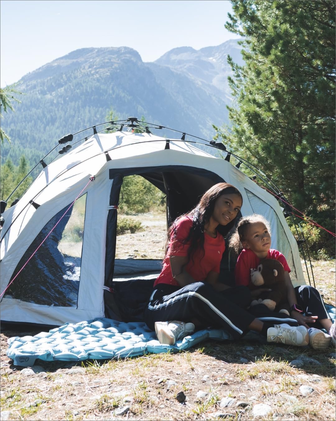 Tienda de campaña con sistema de montaje rápido Quick Oak 3 Dark Series para 3 personas, columna de agua de 4.000 mm y cabina de dormir oscurecida
