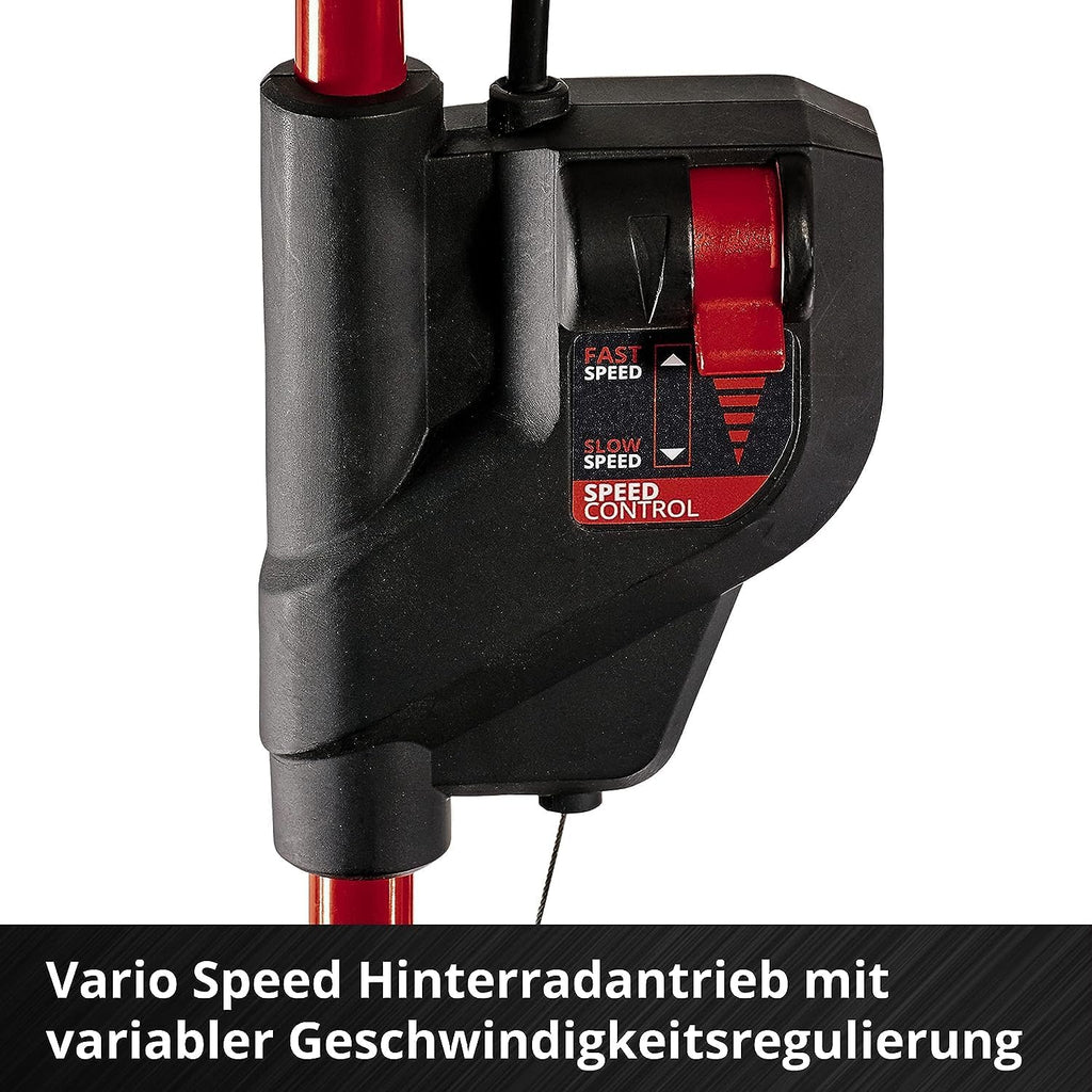 Cortacésped a batería Einhell GE-CM 36/47 S HW Li Kit Power X-Change (36 V, 47 cm de ancho de corte, hasta 700 m², sin escobillas, tracción a las ruedas, saco de recogida de 75 L, incl. 4x 4,0 Ah + 2x cargador doble)