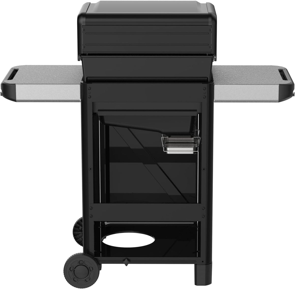 Barbacoa de gas Weber Spirit E-310 / 3 quemadores, encendido Snap-Jet, ruedas resistentes y rejilla de calentamiento, superficie de cocción de 51 x 46 cm, compatible con las mesas laterales Weber Works, negro/plateado