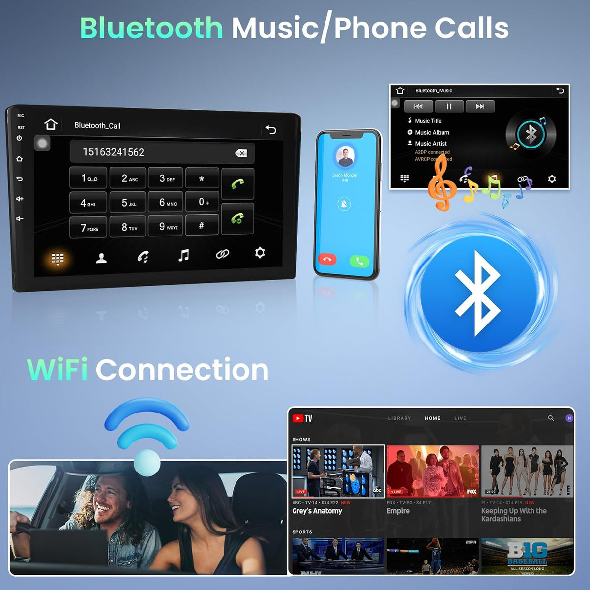 Autoradio GPS Android Podofo para Peugeot 208/2008 2012-2018, Navegador para coche con pantalla táctil de 10", WiFi, Bluetooth, FM, RDS, Mirror Link, USB, Radio de coche, Reproductor estéreo de vídeo