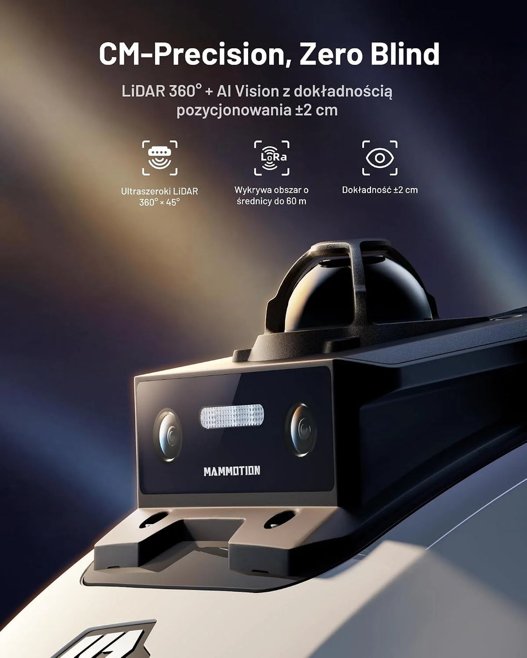 MAMMOTION YUKA mini 2 800 LiDAR robot koszący bez przewodu