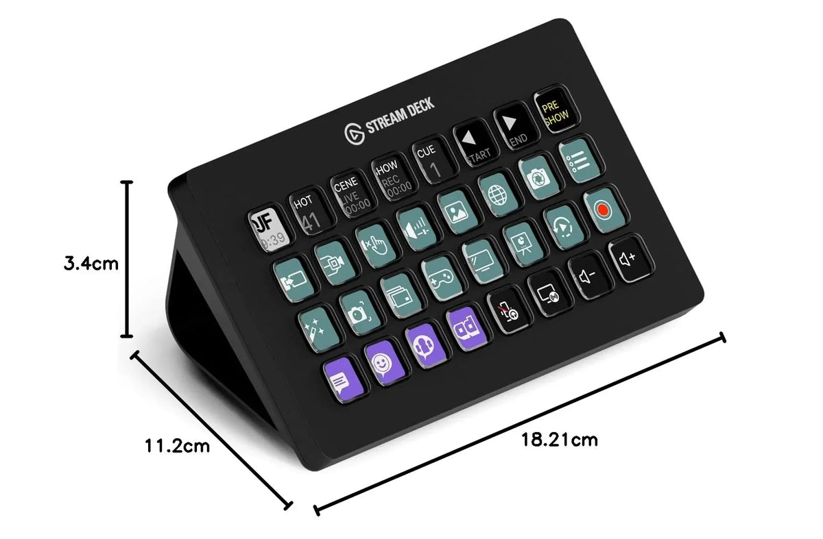 Elgato Stream Deck XL, controlador de estudio, 32 teclas, acciones ilimitadas, integraciones, retroalimentación visual, Mac/PC