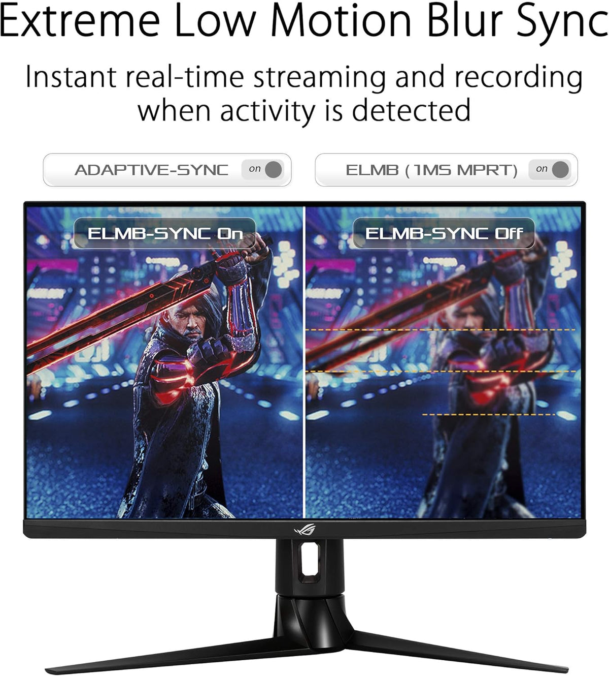 ASUS ROG XG27AQ - Monitor Gaming para PC de 27" WQHD - Panel Fast IPS - 170Hz - 1ms - 2560x1440 - 400cd/m² - DisplayPort, 2X HDMI y 2X USB - Nvidia G-Sync - Altavoces - DisplayHDR 400 - ELMB Sync.