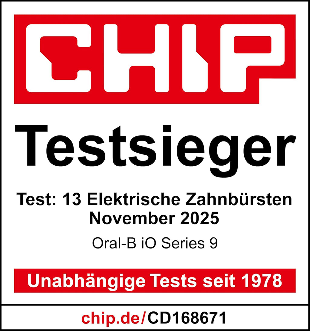 Cepillo de dientes eléctrico Oral-B iO Series 9, incluye 1 cabezal, 7 modos de cuidado bucal, ganador del test CHIP (11/25), diseñado por Braun, azul oscuro
