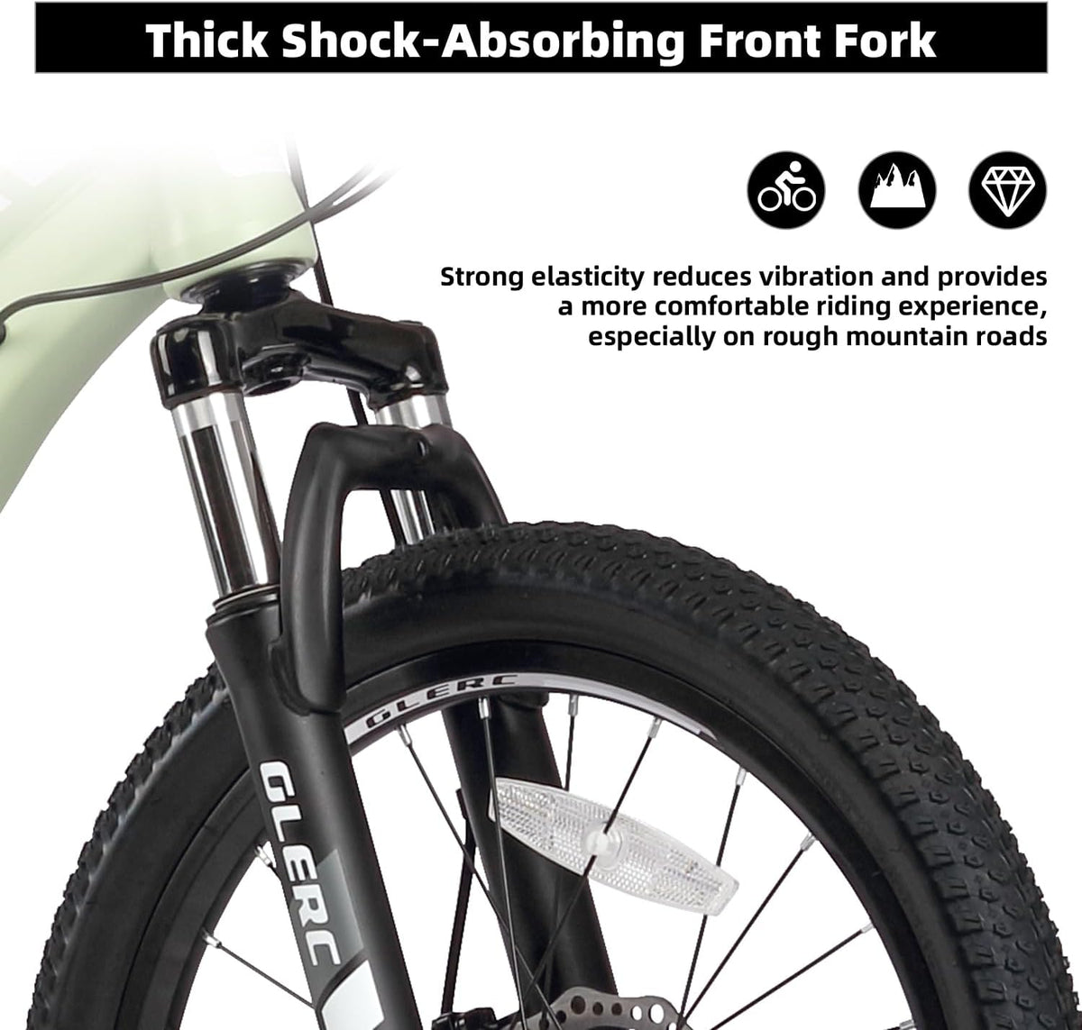 Bicicleta de montaña para niños Glerc Skyline de 20-24 pulgadas para niños y niñas, bicicleta infantil para adolescentes de 6 a 18 años, bicicleta de 21 velocidades con suspensión delantera y frenos de disco, varios colores
