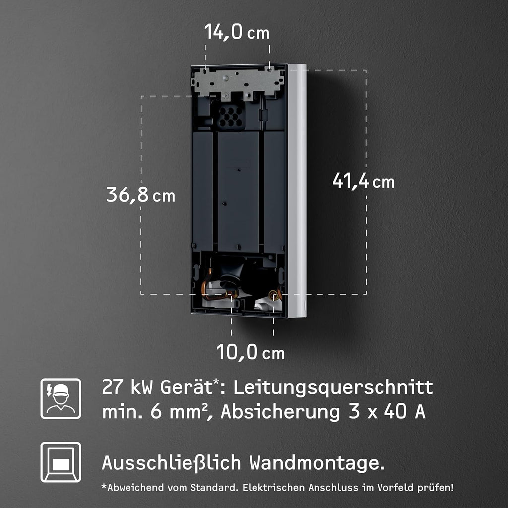 STIEBEL ELTRON Calentador de agua instantáneo electrónico de última generación DHB 27 ST Trend, especialmente eficiente energéticamente gracias a la tecnología 3i, selección de temperatura con precisión de grado, 204203