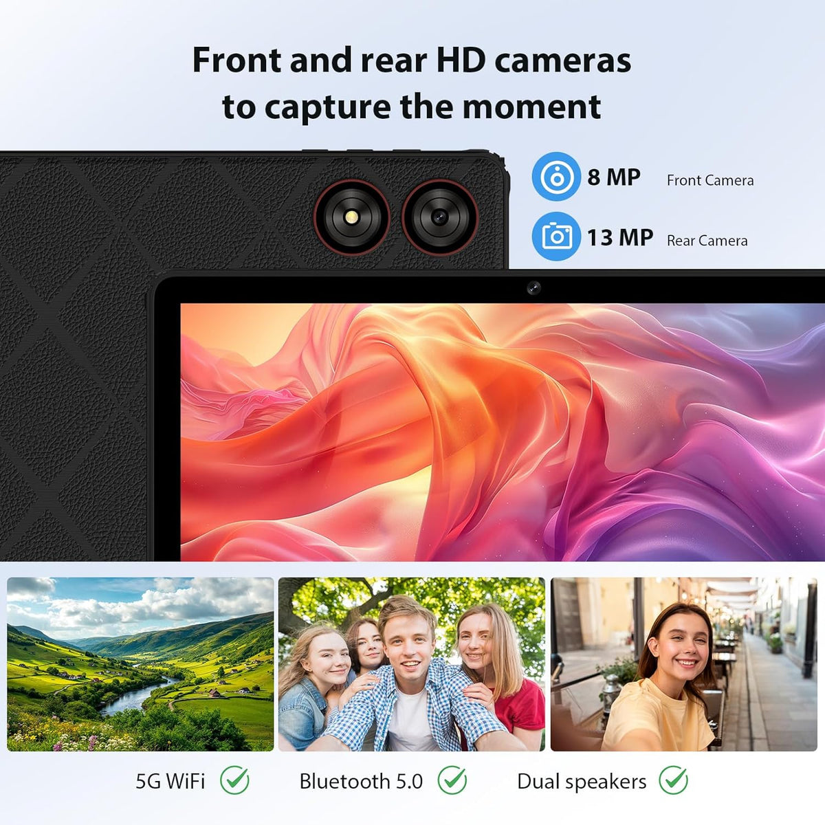 Tableta Android 15 de 11 pulgadas, 4G LTE y WiFi 5G, Octa-Core, 36 GB RAM+512 GB ROM (1 TB TF), pantalla HD, Widevine L1/8+13 MP/8000 mAh/GMS/GPS, con teclado y ratón (negro)