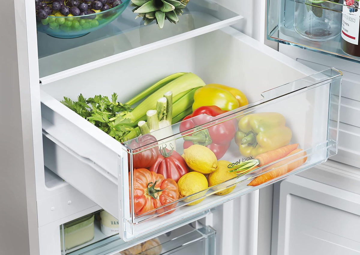 Frigorífico combi Candy CCT3L517ES - Libre instalación, Altura: 1,77 m, 260 L, 2 puertas reversibles, Low Frost, LED, 39 dB, Plata, Clase E