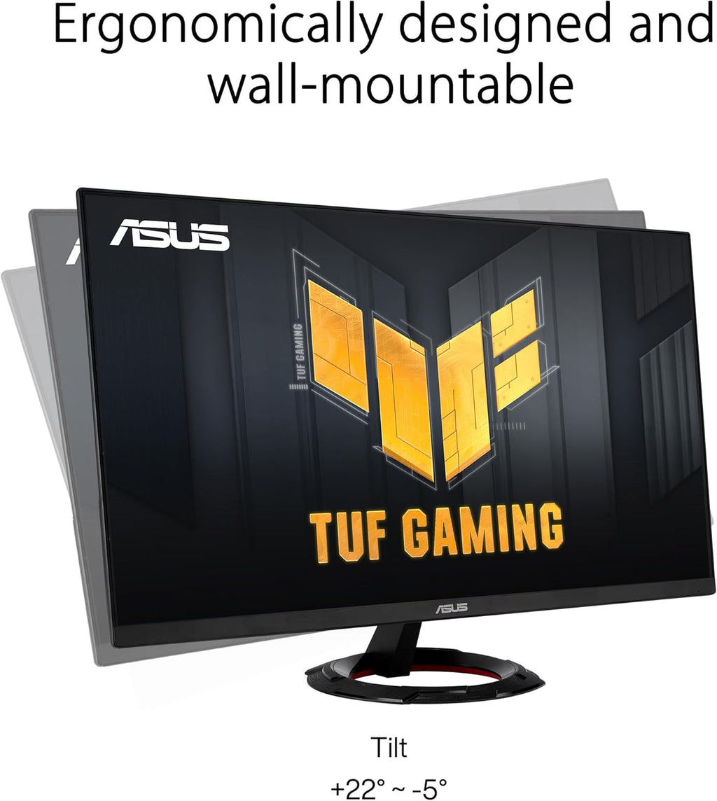 Monitor gaming ASUS TUF Gaming VG249Q3R – 23,8 pulgadas, Full HD (1920x1080), 180 Hz, Fast IPS, Extreme Low Motion Blur™, 1ms (GTG), FreeSync™, Variable Overdrive, 100% sRGB