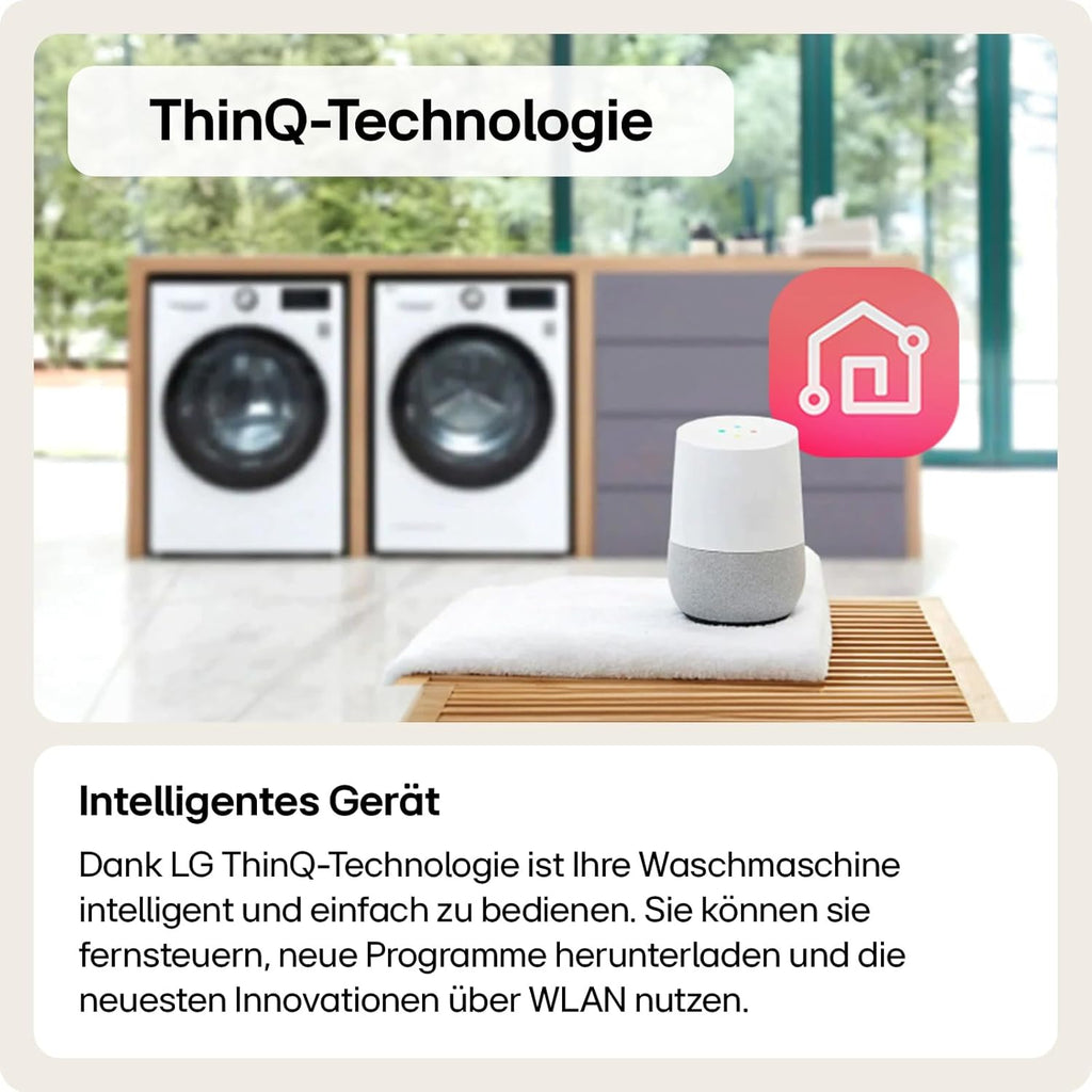 LG F4WV7080, Clase A, lavadora de carga frontal 8 kg, 1400 rpm, AI Direct Drive, Wi-Fi, limpieza profunda con vapor, gran capacidad, TRIPLE A, puerta exterior de cristal templado, 62 x 60 x 85 cm, blanco