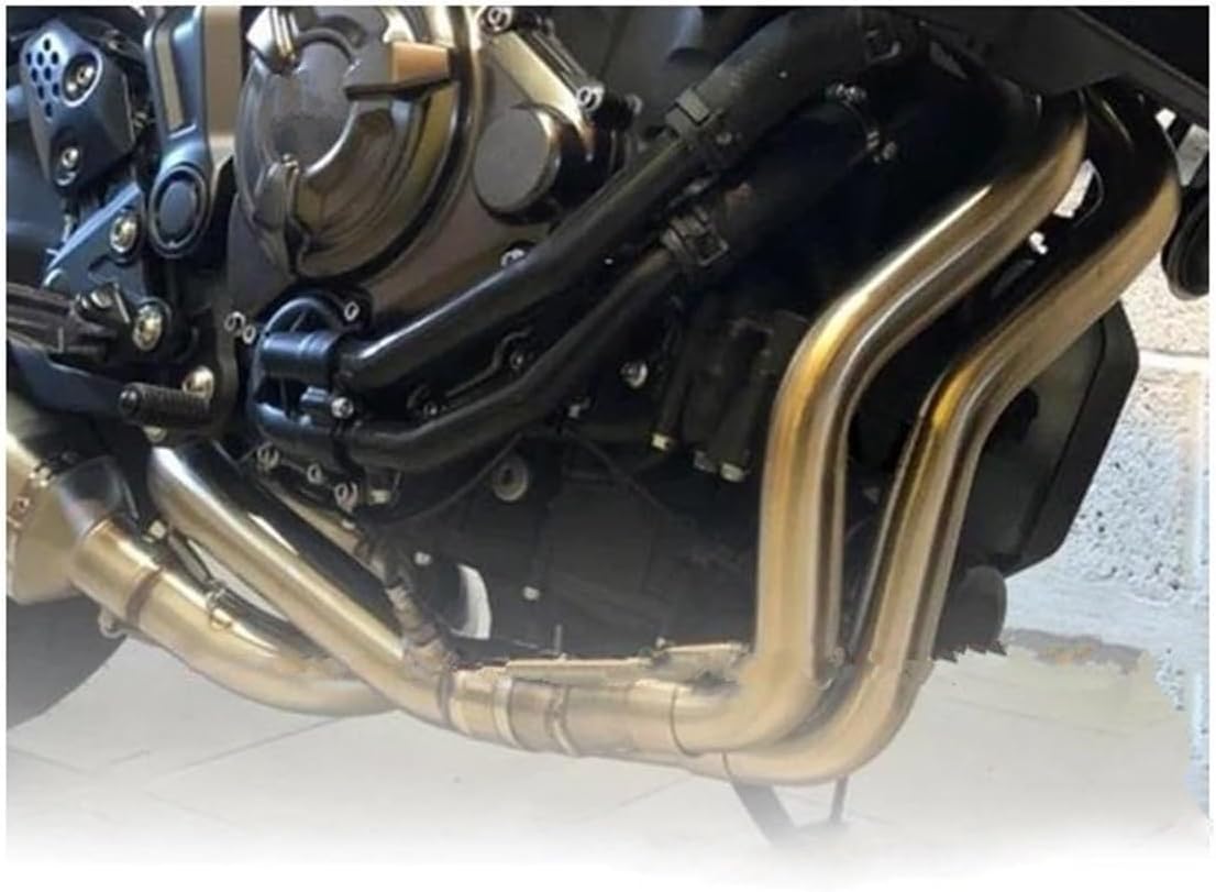 Tubo de enlace para sistema de escape completo de motocicleta para Yamaha MT07, MT-07, Tracer, XSR 700 (2015-2024) Silenciador de escape de moto