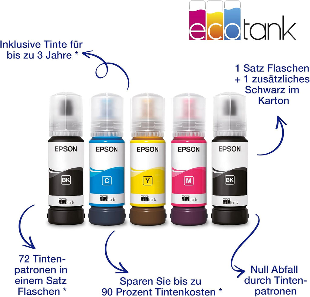 Impresora multifunción de inyección de tinta Epson EcoTank ET-4800 A4 con Wi-Fi, incluye tinta para hasta 3 años