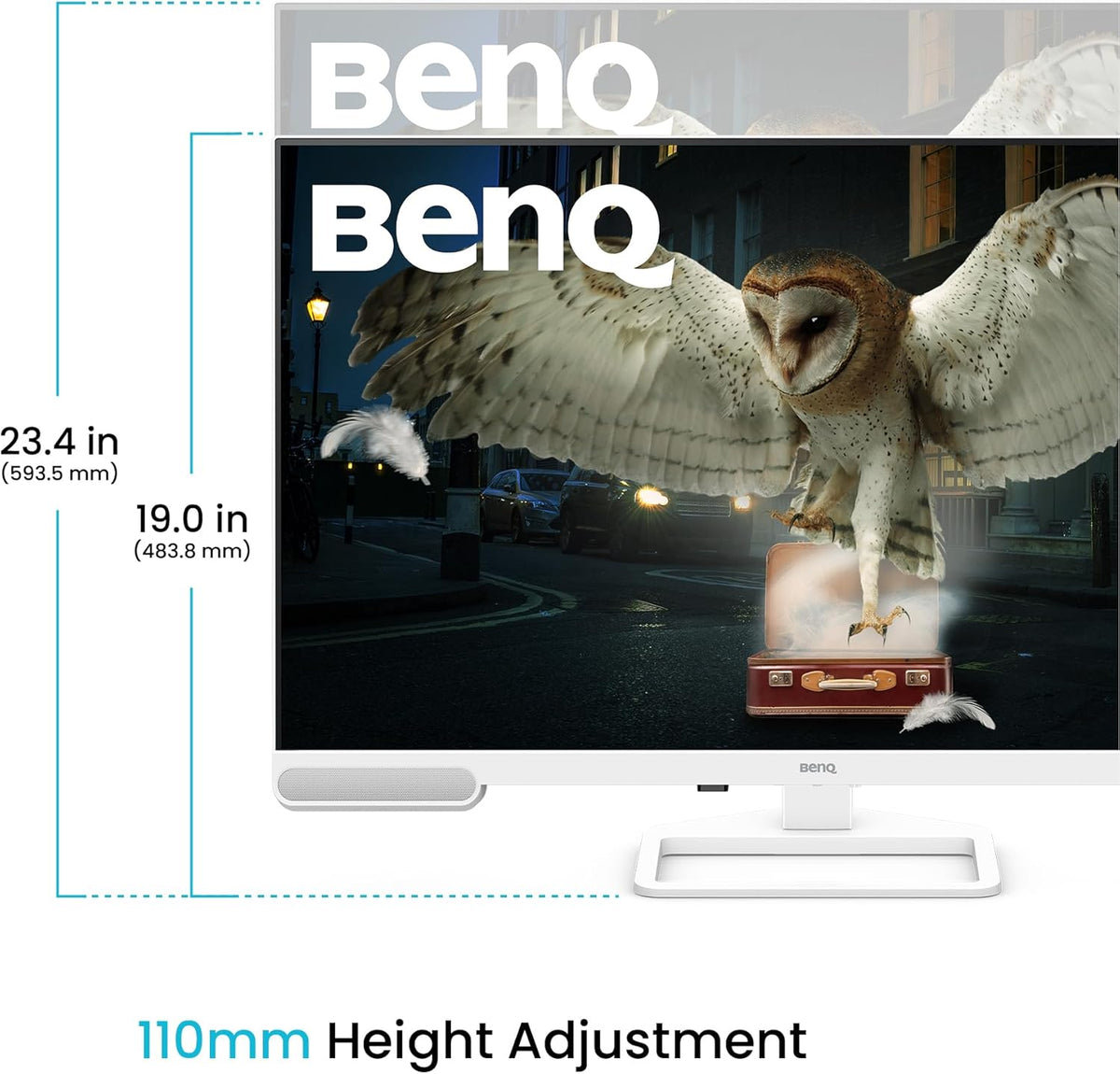 Monitor BenQ EW3290U 4K, 32", 3840x2160, 98% P3, tecnología exclusiva AI Contrast, altavoces 2.1 integrados con subwoofer, puerto USB-C, 3 puertos HDMI, diseño ergonómico, tecnología Eye Care