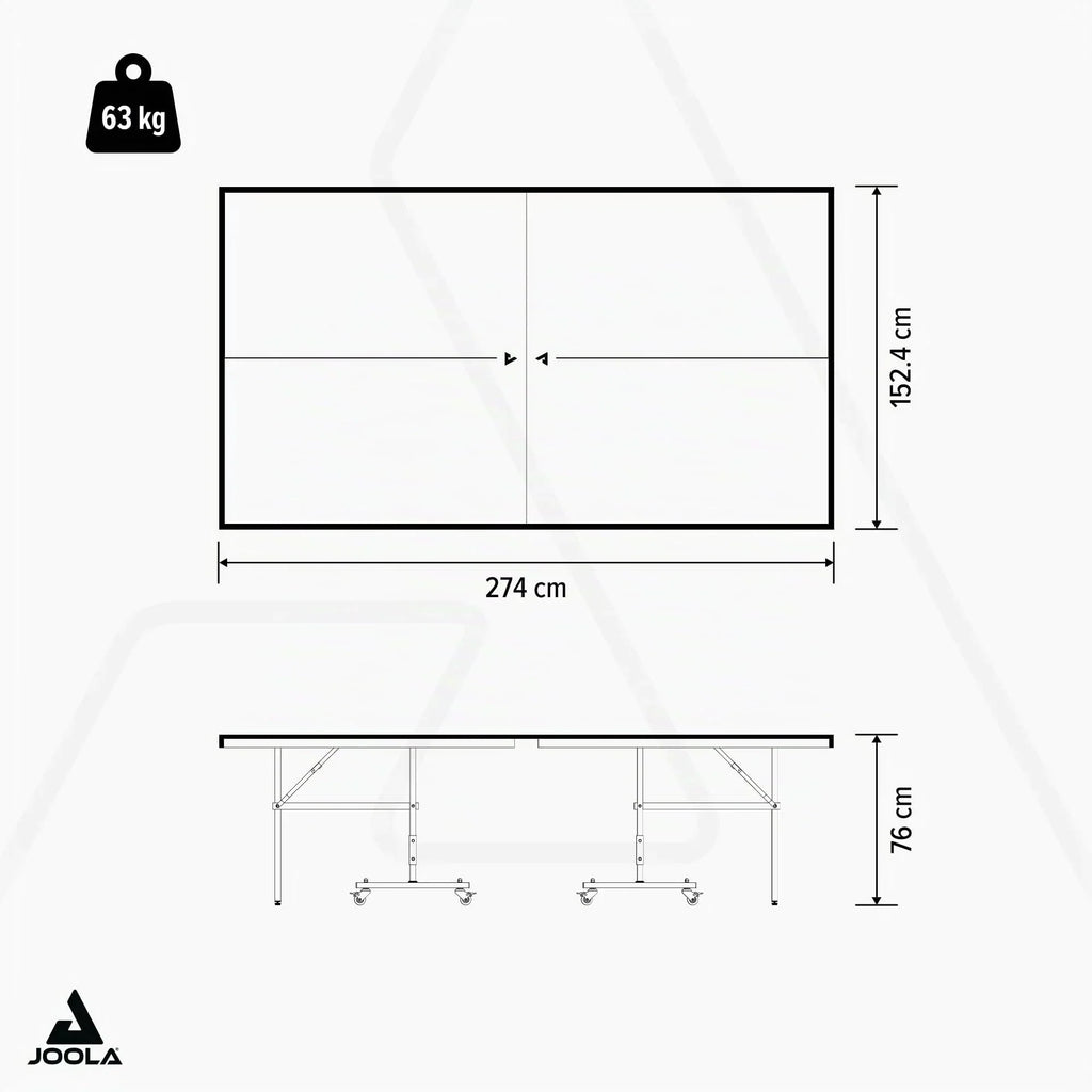 Mesa de ping pong JOOLA Outdoor Profi, superficie de compuesto de aluminio, resistente a la intemperie, plegable, incluye red