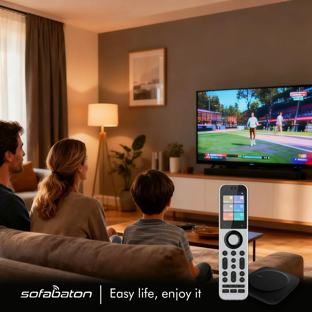 Mando a distancia universal SofaBaton X2, concentrador y base de carga, táctil, manejo con un solo botón, para 60 dispositivos IR/Bluetooth/Wi-Fi