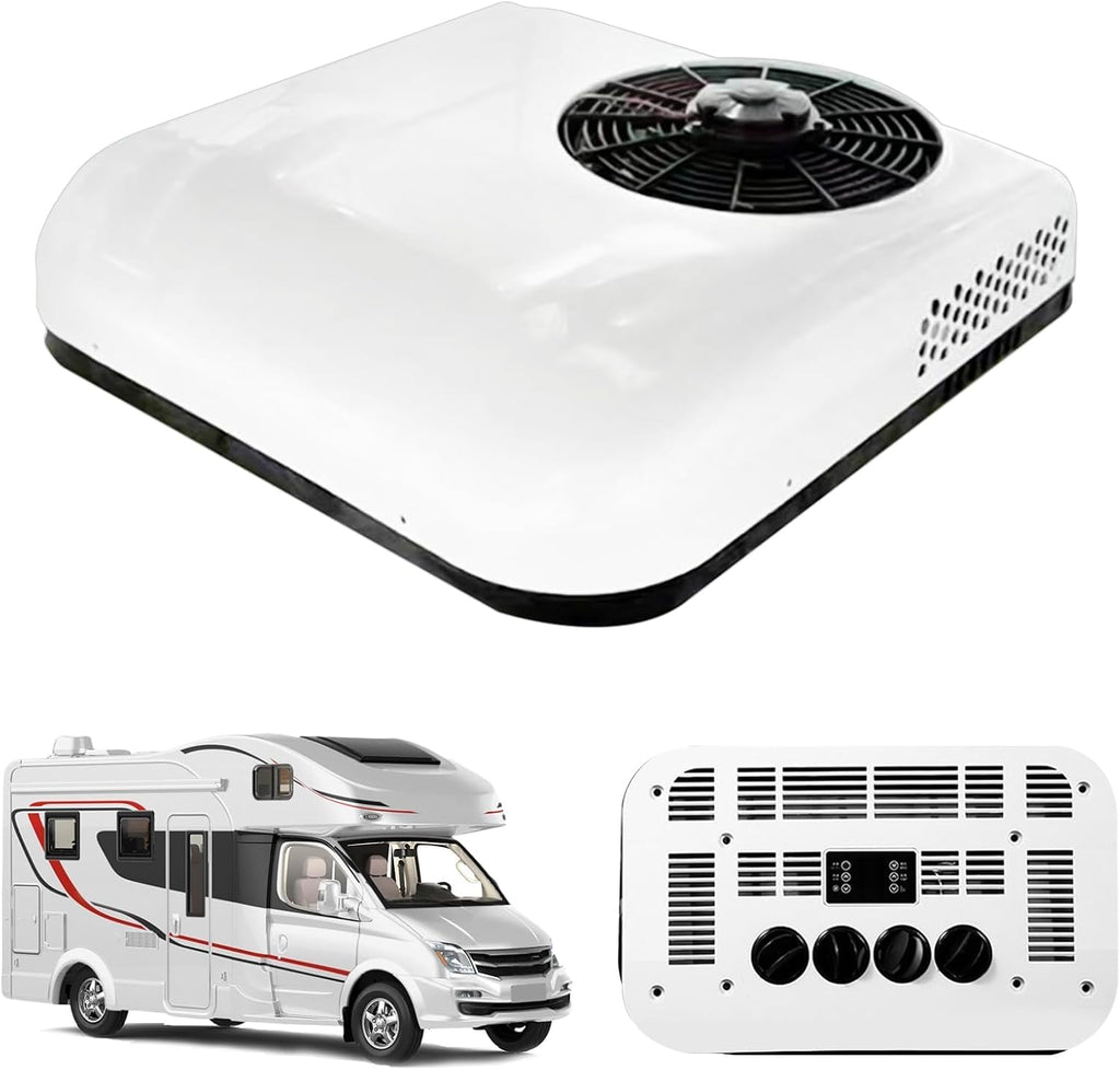 Aire acondicionado de techo inverter ultradelgado para autocaravanas, caravanas, camping, camiones y furgonetas (solo refrigeración, 12 V)