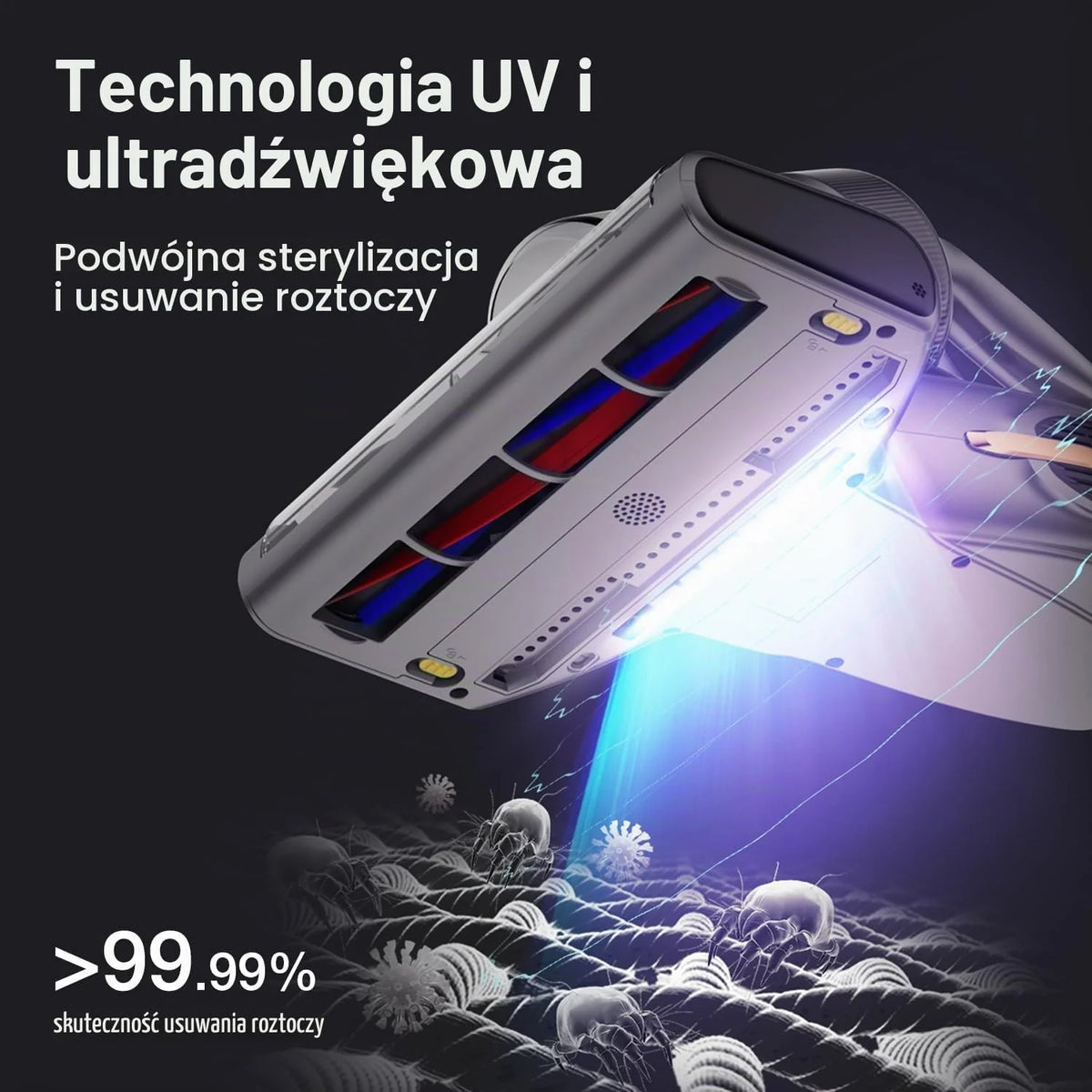 Jimmy BX7 Pro odkurzacz do roztoczy, 700 W, wydajny środek do czyszczenia materacy, ze światłem UVC, czujnik roztoczy, funkcja ultradźwiękowa, odsysanie 16 kPa, odkurzacz ręczny do materaca, sofy