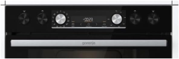 Set de horno empotrable Gorenje con aire caliente Inox Set 4 con placa vitrocerámica / 77 litros / ExtraSteam / GentleClose & Open / EcoClean / AirFry / PizzaMode / PerfectGrill / guías telescópicas / aspecto inox